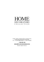 Preview for 9 page of Home Decorators Collection 17546 Use And Care Manual