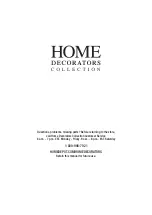 Preview for 8 page of Home Decorators Collection 22731 Use And Care Manual