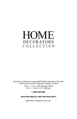 Предварительный просмотр 8 страницы Home Decorators Collection 296 466 Use And Care Manual