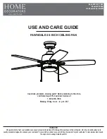 Preview for 1 page of Home Decorators Collection 315 077 551 Use And Care Manual