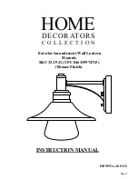 Preview for 1 page of Home Decorators Collection 322-921 Instruction Manual