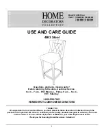 Home Decorators Collection 4083 Stool Use And Care Manual предпросмотр