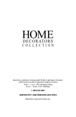 Preview for 8 page of Home Decorators Collection 700 318 Use And Care Manual