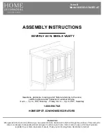 Предварительный просмотр 1 страницы Home Decorators Collection BEVERLY 20303-VS43EC-AT Assembly Instructions Manual