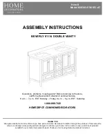 Home Decorators Collection BEVERLY 20303-VS61EC-AT Assembly Instructions Manual предпросмотр