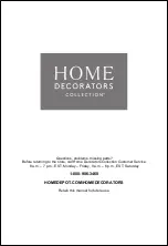 Предварительный просмотр 13 страницы Home Decorators Collection BRADSTONE JS-3413-A Use And Care Manual