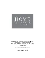 Предварительный просмотр 20 страницы Home Decorators Collection CARRINGTON II Use And Care Manual