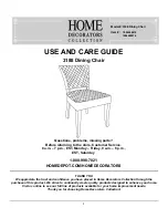 Предварительный просмотр 1 страницы Home Decorators Collection Cline 3188 Use And Care Manual