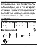 Preview for 3 page of Home Decorators Collection CONNOR 51847 Use And Care Manual