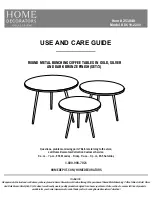 Preview for 1 page of Home Decorators Collection DC19-2209 Use And Care Manual