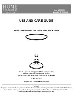 Preview for 1 page of Home Decorators Collection DC19-6642 Use And Care Manual