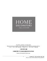 Предварительный просмотр 8 страницы Home Decorators Collection ELDRIDGE HD07-F01WD Use And Care Manual