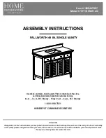 Предварительный просмотр 1 страницы Home Decorators Collection FALLWORTH 19115-VS49-LG Assembly Instructions Manual