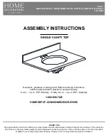 Preview for 1 page of Home Decorators Collection GT25 O Series Assembly Instructions Manual