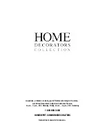 Preview for 8 page of Home Decorators Collection H-9245 Use And Care Manual