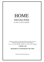 Предварительный просмотр 8 страницы Home Decorators Collection HATTERAS Use And Care Manual