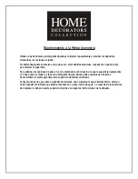 Preview for 18 page of Home Decorators Collection HAZELTON Use And Care Manual