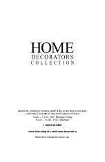 Предварительный просмотр 8 страницы Home Decorators Collection HB7086-260 Use And Care Manual