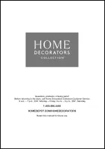 Предварительный просмотр 15 страницы Home Decorators Collection JS-3418-A User And Care Manual