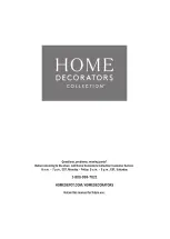 Предварительный просмотр 6 страницы Home Decorators Collection LR-E-59-1019 Use And Care Manual