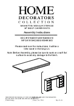 Home Decorators Collection Manhattan WSHC36S Assembly Instructions Manual предпросмотр