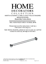 Предварительный просмотр 1 страницы Home Decorators Collection MARTHA STEWART WSMSL-28PB Assembly Instructions