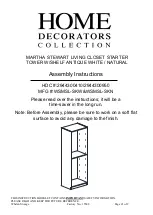 Предварительный просмотр 1 страницы Home Decorators Collection MARTHA STEWART WSMSL-SKN Assembly Instructions Manual