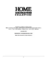 Preview for 11 page of Home Decorators Collection MB-044 Use And Care Manual