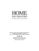 Предварительный просмотр 7 страницы Home Decorators Collection MPBNVT3122 Use And Care Manual