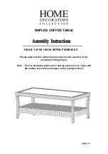 Preview for 1 page of Home Decorators Collection NAPLES FWS80209 Assembly Instructions Manual