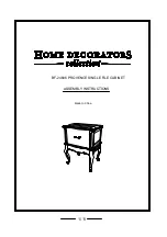 Home Decorators Collection PROVENCE BF-24686 Assembly Instructions Manual предпросмотр