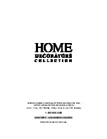 Preview for 8 page of Home Decorators Collection SADIE MD-V1835 Use And Care Manual