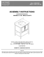 Предварительный просмотр 1 страницы Home Decorators Collection SHERWAY 19061-VS31-AG Assembly Instructions Manual