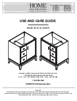 Preview for 1 page of Home Decorators Collection SLGV3022DL Use And Care Manual