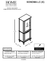 Preview for 1 page of Home Decorators Collection Sonoma LC Installation Manual