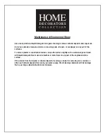 Preview for 8 page of Home Decorators Collection STANHOPE 1002401692 Use And Care Manual