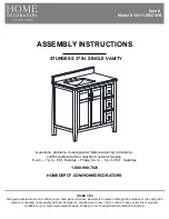 Предварительный просмотр 1 страницы Home Decorators Collection STURGESS 19111-VS37-NB Assembly Instructions Manual