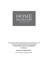 Предварительный просмотр 14 страницы Home Decorators Collection SUN VALLEY Use And Care Manual