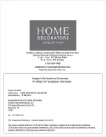 Preview for 19 page of Home Decorators Collection SW19110 BN Use And Care Manual