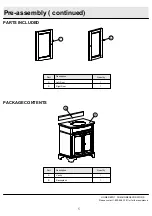 Предварительный просмотр 5 страницы Home Decorators Collection TERRYN TJ-TNV3120WH Assembly Instructions Manual