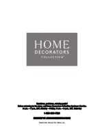 Предварительный просмотр 8 страницы Home Decorators Collection WD-03 Use And Care Manual