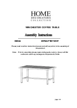 Home Decorators Collection WINCHESTER FTM70567 Assembly Instructions Manual предпросмотр