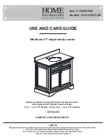 Home Decorators Collection WINDLOWE 15101-VS37C-WT Use And Care Manual preview