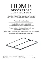 Предварительный просмотр 1 страницы Home Decorators Collection WSMSL-HSDKW Assembly Instructions