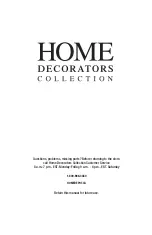 Preview for 8 page of Home Decorators 103-AMPHDC Use And Care Manual