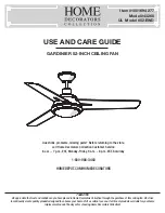 Preview for 1 page of Home Decorators 52-EWD Use And Care Manual