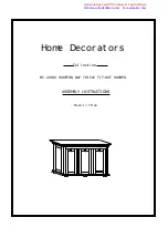 Предварительный просмотр 1 страницы Home Decorators BF-20939 Assembly Instructions Manual