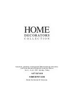 Preview for 8 page of Home Decorators HRP1691A Use And Care Manual