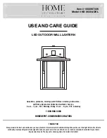 Preview for 1 page of Home Decorators KB 06304-DEL Use And Care Manual