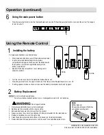 Preview for 7 page of Home Decorators SF122-26AI Use And Care Manual